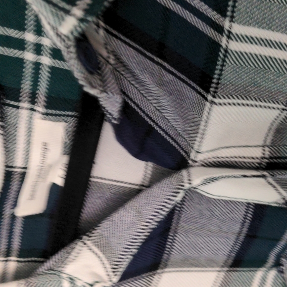 Beach Lunch Lounge Size L Plaid Flannel Dress Shirt - Picture 3 of 8